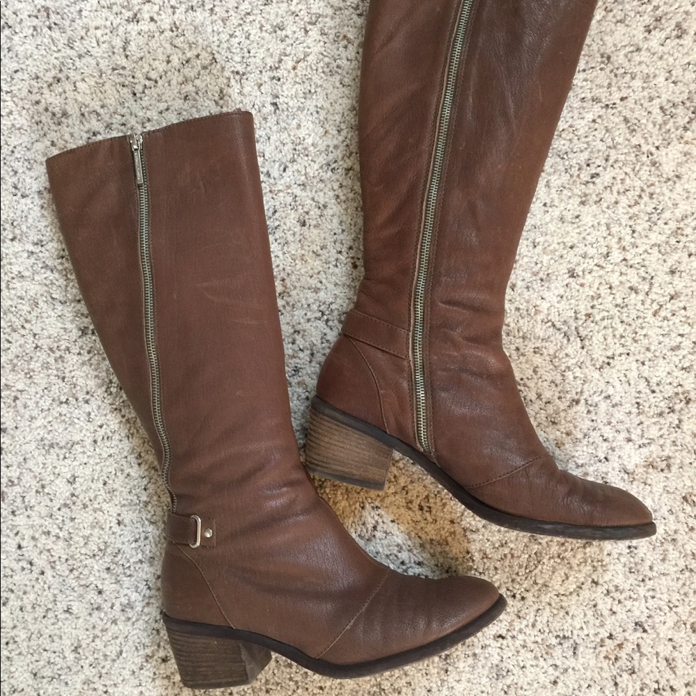 Dark Brown Leather Boots
